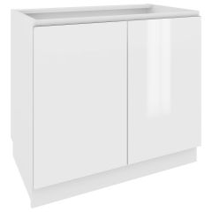 Köögi põrandakapp Campari D 9, 90x54xK82 cm, valge läikega