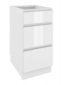 Köögi põrandakapp Campari DS 5-3 STM, 50x54xK82 cm, valge läikega