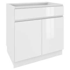 Köögi põrandakapp Campari DS 8-1 STM, 80x54xK82 cm, valge läikega