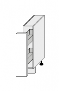 Köögi põrandakapp D-15 +Cargo, 15x50xK82 cm