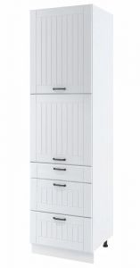Köögi põrandakapp Lora SPD 6-3-2137, 60x58xK213,7 cm, valge