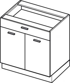 Köögi põrandakapp sahtliga Elin DS 9-1 STM, 90x54xK82 cm