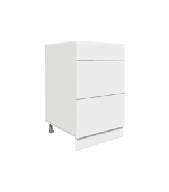 Köögi põrandakapp sahtlitega D3 A-50, 50x50xK82 cm, valge