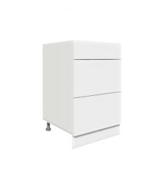 Köögi põrandakapp sahtlitega D3 M-50, 50x50xK82 cm, valge