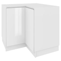 Köögi põrandanurgakapp Campari DNPP9, 90x90x54xK82 cm, valge läikega