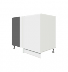 Köögi põrandanurgakapp D12R 90, 84x84x50xK82 cm, valge