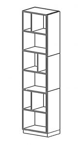Köögi põrandariiul Elin SKS 30, 30x58xK213,7 cm