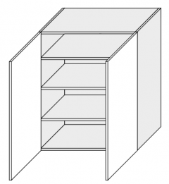 Köögi seinakapp Optimum W4 80, 80x32,5xK96 cm