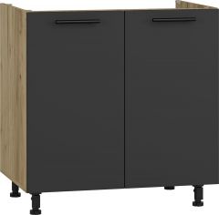 Köögi valamukapp, Vento DK-80-82, 80x52xK82 cm, craft tamm + antratsiit + must käepide