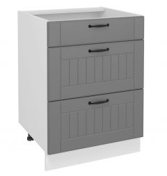 Köögisaare põrandakapp Lora DSW 6-3 STM, 60x54xK82 cm, hall