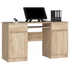 Kirjutuslaud CLP A5 2D2PC, 135x50xK77 cm, sonoma tamm