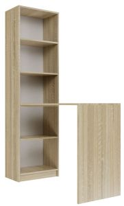 Kirjutuslaud Onyx R 50 riiuliga, 125x50xK182 cm, sonoma tamm