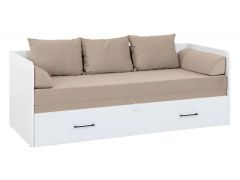 Kokkupandav voodi Tetrix S442-LOZ 80 160, 80-160x200 cm, valge läikega