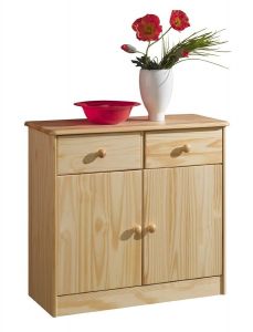 Kummut Etm 2ust+2sahtlit, 79x35xH74 cm, mänd, naturaalne