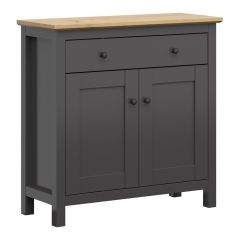 Kummut Hesen M253-KOM2D1S, 101x41xK101 cm, grafiit + käsitöö tamm