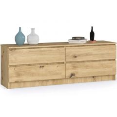 Kummut K160 4SZ, 160x40xK55 cm, artisan tamm