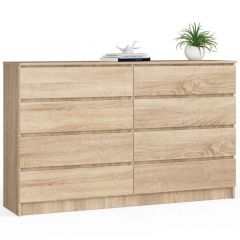 Kummut K160 8SZ, 160x40xK99 cm, sonoma tamm