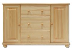 Kummut KD121, 118x47xK78 cm, mänd, naturaalne