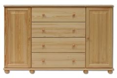 Kummut KD123, 156x47xH100 cm, mänd, naturaalne