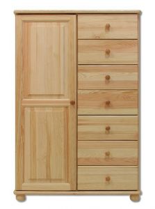 Kummut KD126, 90x42xK138 cm, mänd, värvivalik