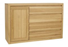 Kummut KD308, 140x41xK90 cm, tamm, naturaalne