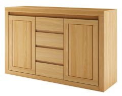 Kummut KD309, 140x41xK90 cm, tamm, naturaalne