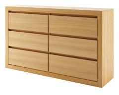 Kummut KD312, 150x41xK90 cm, tamm, naturaalne