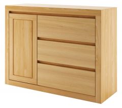 Kummut KD302, 140x41xK90 cm, tamm, naturaalne