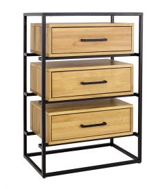 Kummut KD370, 70x42xK100 cm, tamm, naturaalne