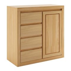 Kummut KD411,  90x41xH90 cm, pöögipuidust, lakitud