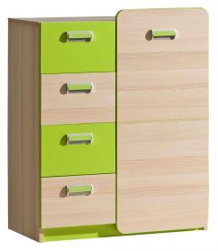 Kummut Lorento L6, 80x40xK99,5 cm, Saar coimbra-Laimiroheline