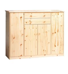Kummut Mario 10, 151x48xH121 cm, mänd, naturaalne