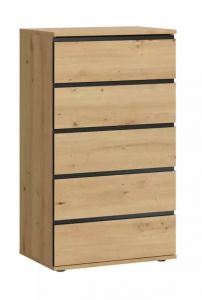 Kummut Naxos K05 5S, 60,4x40xK105,1 cm