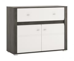 Kummut Sevilla 2D1S TYP34, 109x42xK87 cm, Norra mänd + valge kõrgläige