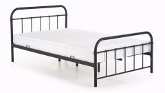 Metallist voodi Linda, 120x200 cm, must