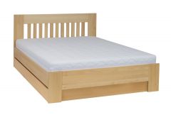 Pesukastiga voodi LK186 BOX, pöök, naturaalne