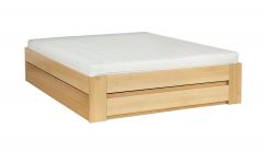 Pesukastiga voodi LK187BOX, pöök, naturaalne