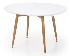 Pikendatav söögilaud Edward, 120-200x100xK75 cm, valge + meetamm