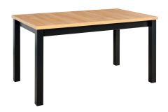 Pikendatav söögilaud Modena 1, 140-180x80xK78 cm, must + grandson tamm