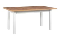 Pikendatav söögilaud Modena 2 XL, 160-240x80xK76 cm, valge + wotan tamm
