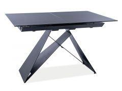 Pikendatav söögilaud Westin, 120-160x80xK76 cm, must klaas