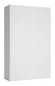 Riidekapp Boston 3D6S BOS S13, 136,4x58,5xK213 cm, valge