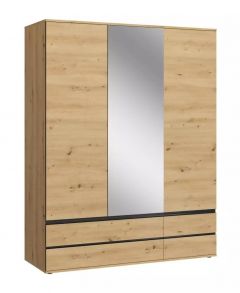 Riidekapp peegliga Naxos S01 3D4S, 165x58xK210 cm