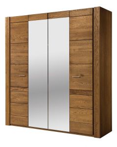 Riidekapp Velvet 77, 205x60xH225 cm, rustikaalne tamm+tammespoon, õlitatud