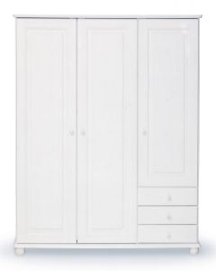 Riidekapp Alberta, A6002-1, 145x56xH183 cm, valge