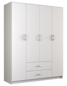 Riidekapp Romana 160, 160x52xK205 cm, valge
