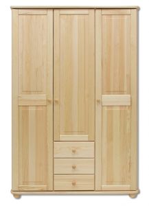 Riidekapp SF101, 125x60xK190 cm, mänd, naturaalne
