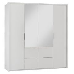 Riidekapp voltustega Wieden 208, 208x65xK17 cm, valge