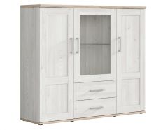 Vitriinkapp Romance S331-REG2D1W2S-MSJ / DSAJ, 156x45xK135 cm, sibiu lehis / san remo tamm