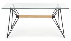 Söögilaud Allegro, 160x80xK75 cm, klaas + metall
